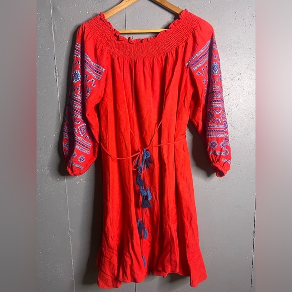 Ranna Gill Embroidered Off The Shoulder Dress in size XS. - Picture 4 of 10